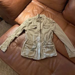 Lucky brand womens military cargo jacket